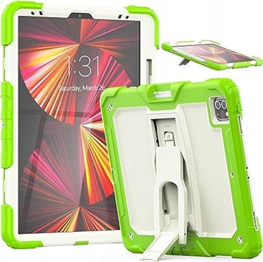 NIKCORP Zaštitna maska za iPad Pro 12.9" s postoljem držačem za olovku i naramenicom otporna na udarce, zelena